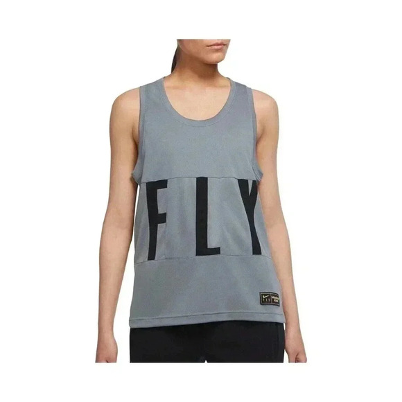 Nike Tops - Nike Gray Dri FIT Swoosh Fly Basketball Jersey NEW Size XXL Womens DC7907-065
